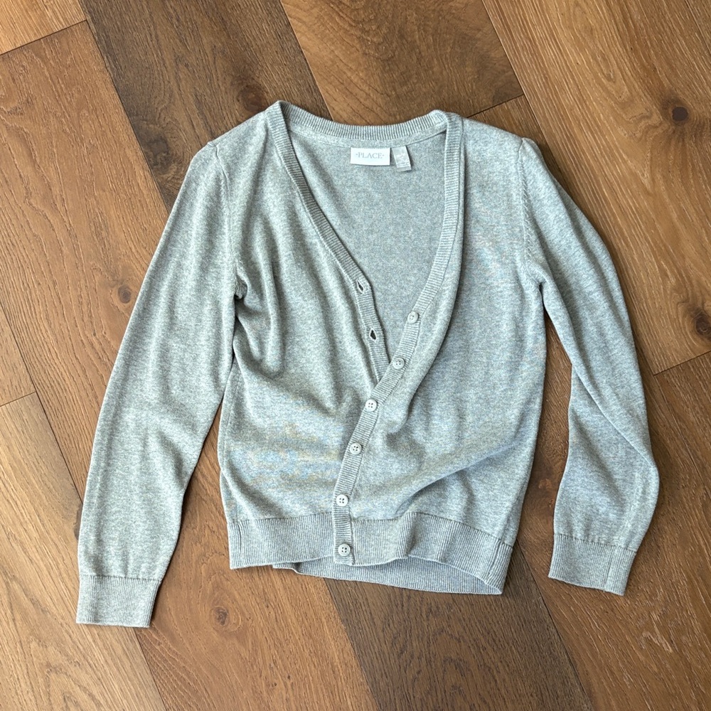 The Children's Place Gray Button-Up Cardigan
